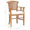 vidaXL 3-tlg. Garten-Essgruppe mit Kissen Massivholz Teak