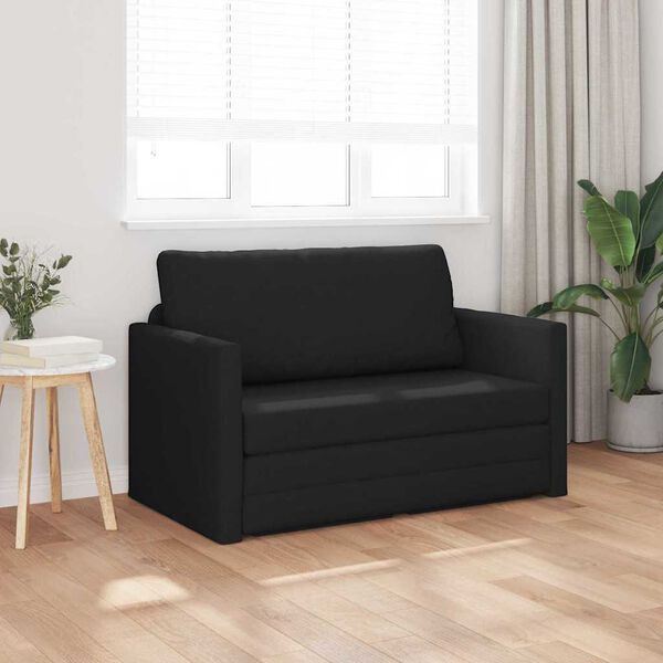 vidaXL Schlafsofa 110cm Schwarz Stoff
