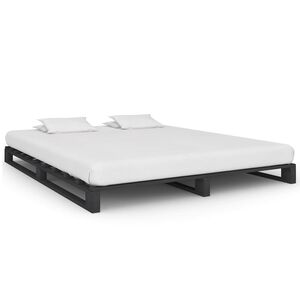 vidaXL Palettenbett Grau Massivholz Kiefer 180&times;200 cm
