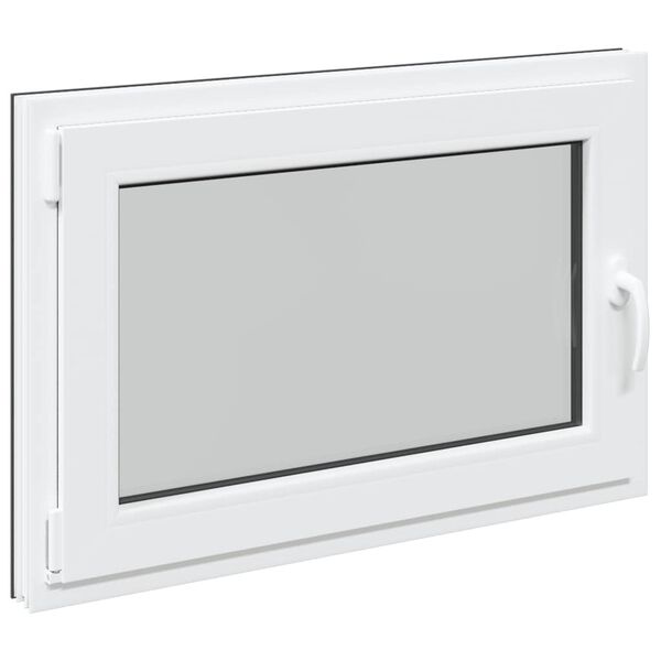 vidaXL Kellerfenster "RISOR" 90x50 cm Drehkipp DIN Links Anthrazit