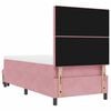 vidaXL Boxspringbett mit Matratze mit Kopfteil Rosa 90 x 200 cm Samt