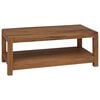 vidaXL Couchtisch Natur 100 x 50 x 40 cm Massivholz Teak