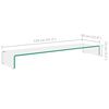 vidaXL TV-Tisch/Bildschirmerhöhung Glas Transparent 120x30x13 cm