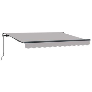 vidaXL Manuelle Markise 2,5 x 2 m Hellgrau 100% Polyester
