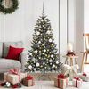vidaXL K&uuml;nstlicher Weihnachtsbaum Gr&uuml;n 150 cm PVC, Plastik und Stahl