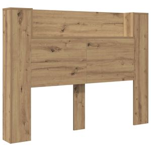 vidaXL Kopfteil-Schrank mit LED Artisan-Eiche 140 x 16,5 x 103,5 cm