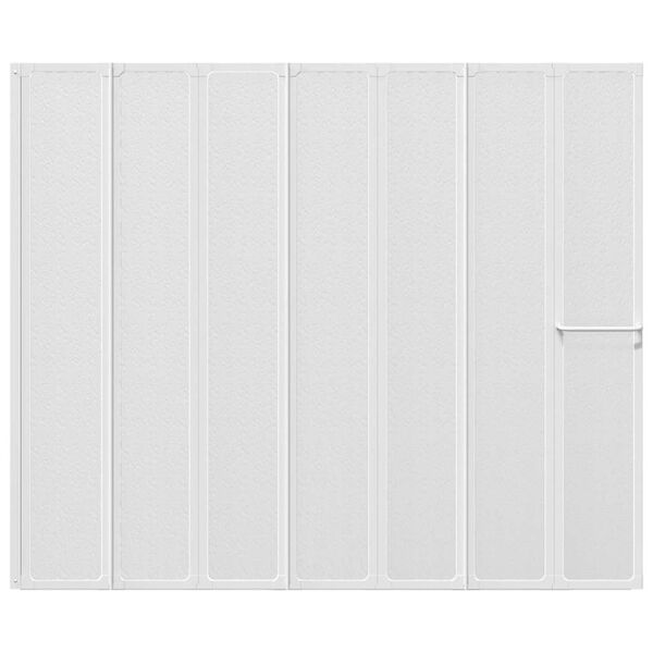 Duschwand 140 x 168 cm 7 Paneele Faltbar mit Handtuchhalter