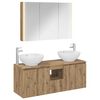 vidaXL Badezimmerschrank-Set 4 pcs Artisan-Eiche Holzwerkstoff