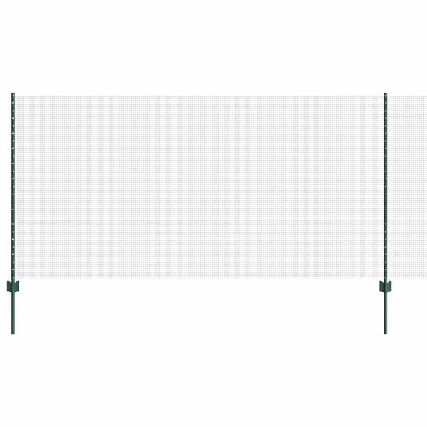 vidaXL Zaun mit Pfosten Gr&uuml;n 1,2 x 25 m Stahl und PVC