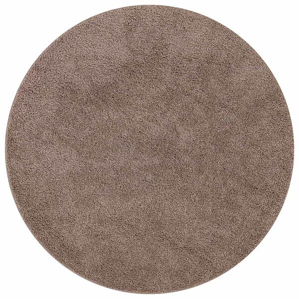 vidaXL Anti-Rutsch Shaggy Teppich Braun 90 x 90 cm PP