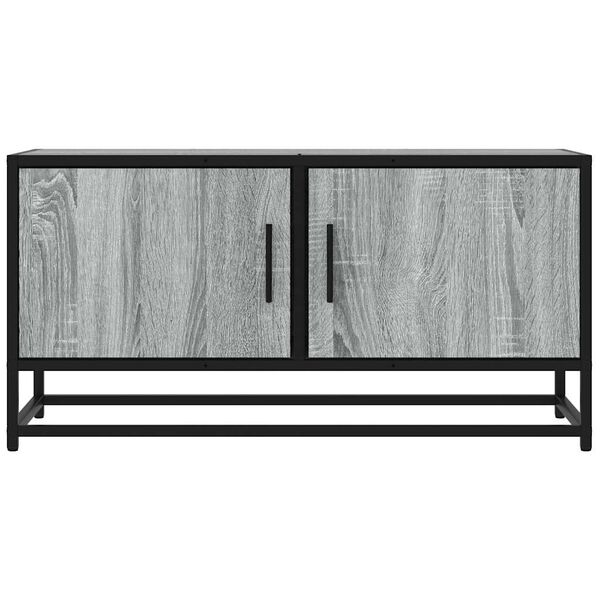 vidaXL TV-Schrank Grau Sonoma 80x34,5x40 cm Holzwerkstoff und Metall