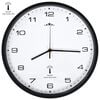 vidaXL Funkwanduhr Quarzwerk 31 cm Wei&szlig; & Schwarz