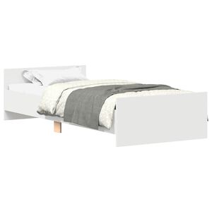 vidaXL Bettgestell Wei&szlig; 75x190 cm Holzwerkstoff