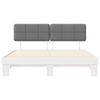 vidaXL Bettgestell mit gepolstertem Kopfteil Hellgrau 200 x 200 cm