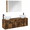 vidaXL Badezimmerschrank-Set 4 stk. Ger&auml;ucherte Eiche Holzwerkstoff