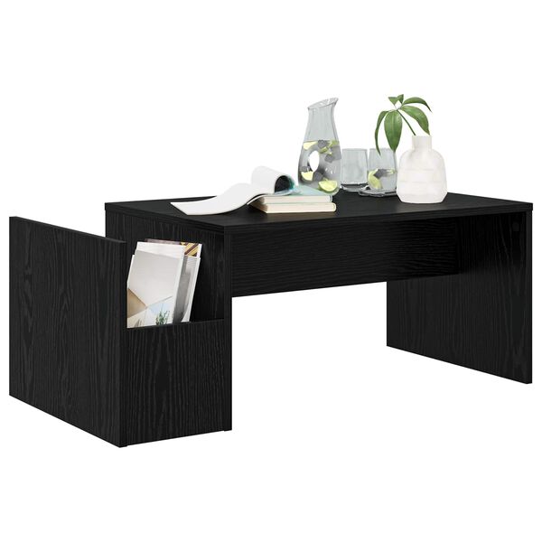 vidaXL Couchtisch Schwarz Eichen-Optik 90 x 45 x 35 cm Holzwerkstoff