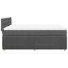 vidaXL Boxspringbett mit Matratze Dunkelgrau 160x200 cm Stoff