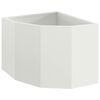 vidaXL Eckpflanzer Wei&szlig; 45 x 45 x 35 cm Stahl