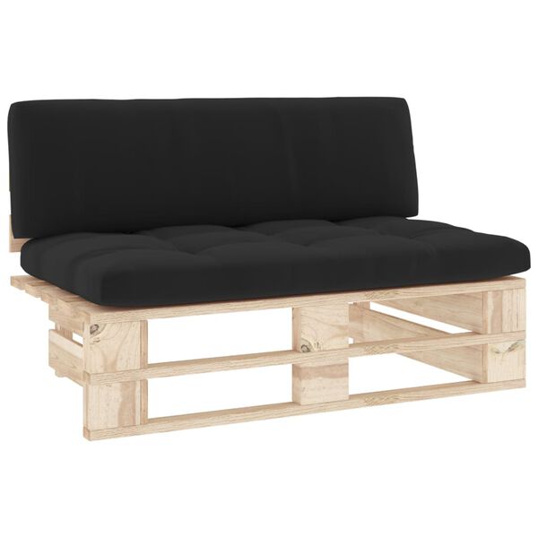 vidaXL Outdoor-Mittelsofa Paletten Impr&auml;gniertes Kiefernholz
