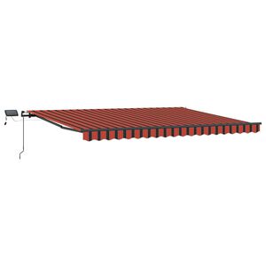 vidaXL Ausziehbare Markise Orange und Braun 400 x 300 cm