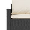 vidaXL 6-tlg. Garten-Sofagarnitur mit Kissen Schwarz Poly Rattan