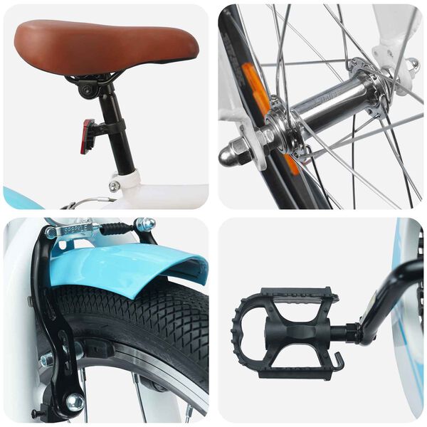 vidaXL Kinderfahrrad 18 Zoll f&uuml;r 5-7 Jahre alt Himmelblau