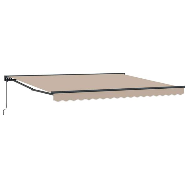 vidaXL Einziehbare Markise Beige 400 x 300 cm Aluminium und Stoff