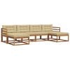 vidaXL Outdoor-Sofagarnitur 6 stk. Natur und Beige