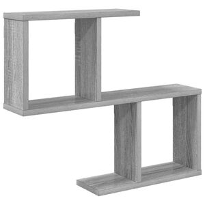 vidaXL Wandregal Sonoma-Grau 60 x 12 x 50,5 cm Holzwerkstoff