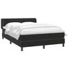 vidaXL Boxspringbett mit Matratze Schwarz 160x220 cm Samt