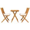 vidaXL Garten Bistro Set 3 pcs Braun Massivholz Akazie