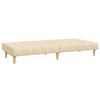 vidaXL Schlafsofa 2-Sitzer Creme Stoff
