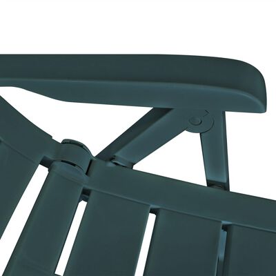 vidaXL Garten-Liegestühle 4 Stk. Kunststoff Grün