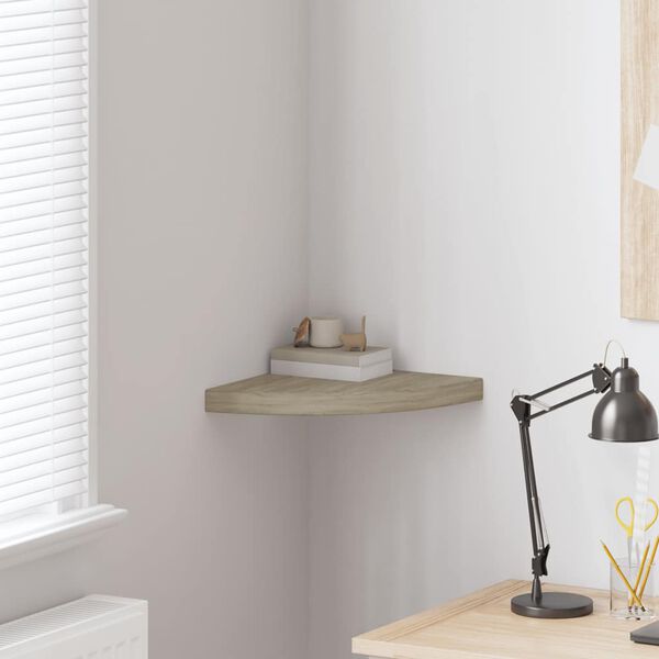 vidaXL Eck-Schweberegal Eichen-Optik 35x35x3,8 cm MDF