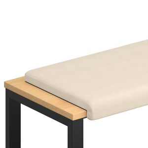 vidaXL Bankkissen Mikrofaser Beige Tiefe 35 cm
