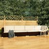 vidaXL 4-tlg. Gartensofa-Set mit Kissen Poly Rattan Braun