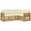 vidaXL Sofagarnituren 4 pcs Wei&szlig; und Creme 191 x 132,5 x 73 cm