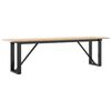 vidaXL Couchtisch O-Gestell 160x40x45 cm Massivholz Kiefer & Stahl