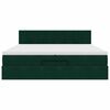 vidaXL Ottoman-Bett mit Matratze Dunkelgr&uuml;n 200x200 cm Samt