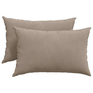 vidaXL Sofakissen 2 stk. Stoff Taupe 60 x 40 cm