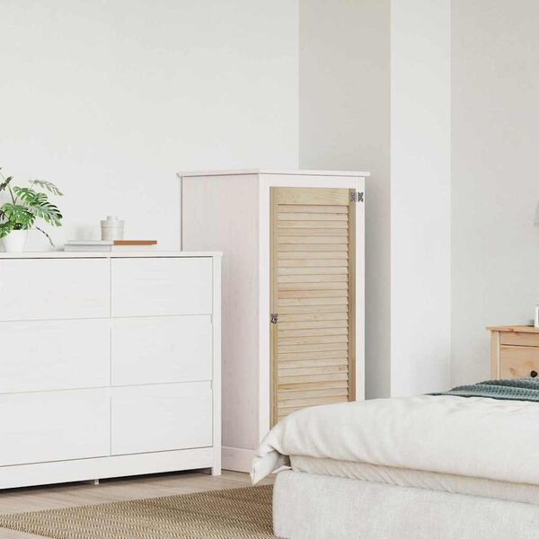 vidaXL Schranktür mit Tür Natur 110 x 2,1 x 49,5 cm Massivholz Kiefer