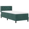 vidaXL Boxspringbett mit Matratze Dunkelgr&uuml;n 200 x 80 cm Polyester