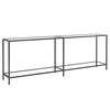 vidaXL Konsolentisch Transparent 220x35x75,5 cm Hartglas