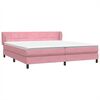 vidaXL Boxspringbett mit Matratzen Rosa 180x210 cm Samt