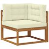 vidaXL Outdoor-Sofagarnitur mit Kissen 4 pcs Natur und Creme