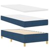 vidaXL Boxspringbett mit Matratze Blau 100 x 200 cm Stoff