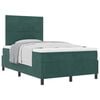 vidaXL Boxspringbett mit Matratze Dunkelgr&uuml;n 120 x 190 cm Stoff