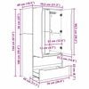 vidaXL Schrank mit Schubladen Wei&szlig; 79,5 x 49 x 156 cm Holzwerkstoff