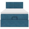 vidaXL Ottoman-Bett mit Matratze Dunkelblau 100x200 cm Samt