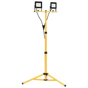 vidaXL LED-Fluter mit Stativ 2x50 W Warmwei&szlig;